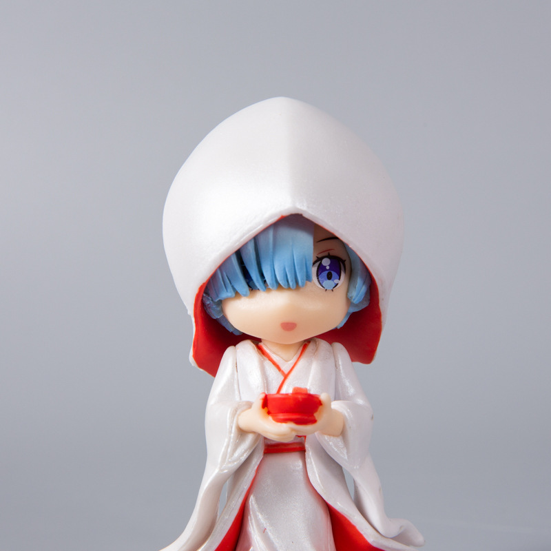 动漫批发 从零开始的异世界生活 q版 3款 白无垢 蕾姆 盒蛋手办