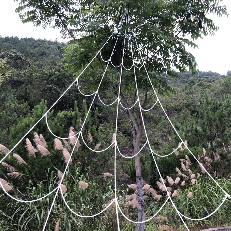 新款跨境蜘蛛网三角网万圣节室外装饰道具仿真超大整蛊玩具批发