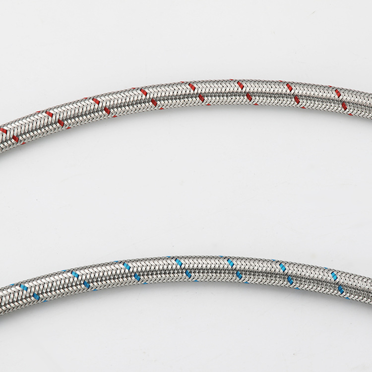 不锈钢编织尖头软管防爆金属软管搭配冷热水龙头通用4分进水管