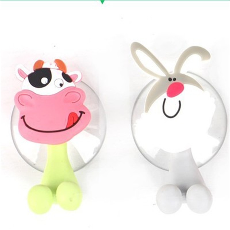 卡通动物牙刷架 强力吸盘牙刷挂 可爱牙刷座 牙刷收纳挂架 单只装