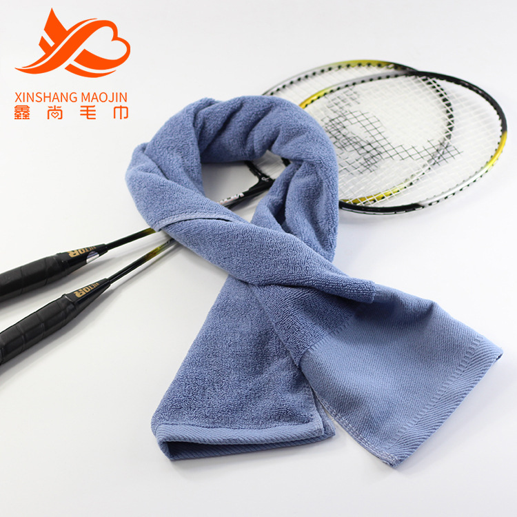 100% Cotton Sports Towel Gym 32*110 Lengthened Handkerchief Marathon Outdoor Sports Towel Customization