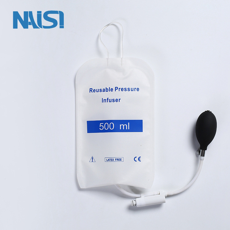 输液加压袋3000ml双管加压输液袋输血加压袋带压力表可定制