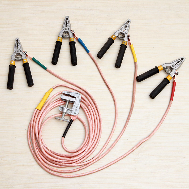 10kv高压接地线 室内携带性短路接地线套装接地夹平口螺旋接地棒