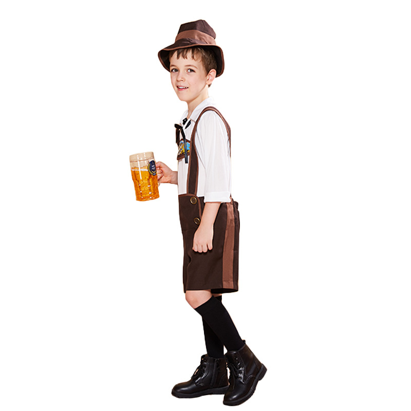 Factory in Stock Alps Beer Costume Halloween Carnival Outfit German Oktoberfest Children's Suit