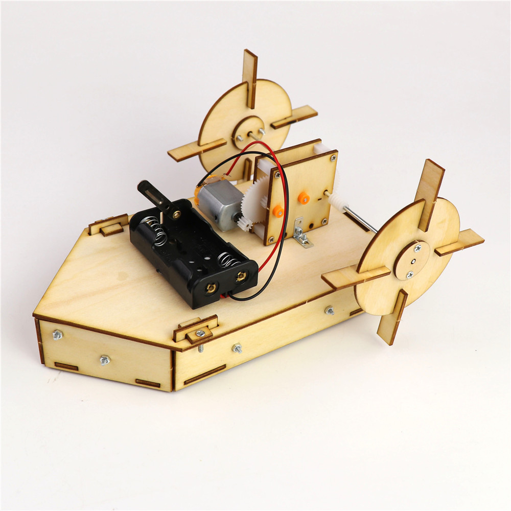 科技小制作学生手工电动明轮船diy趣味科学实验套装创客作品