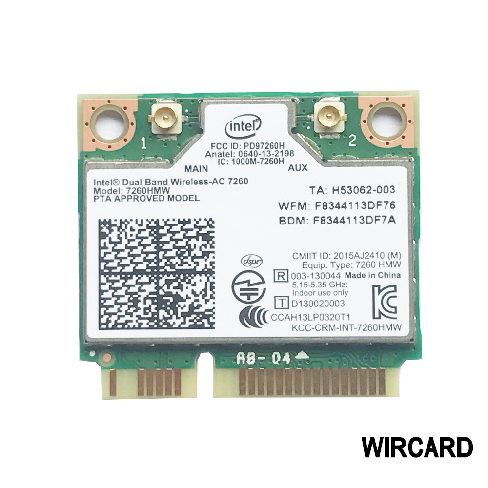 全新正式版intel7260ac双频867m蓝牙4.0笔记本无线网卡pci-e接口