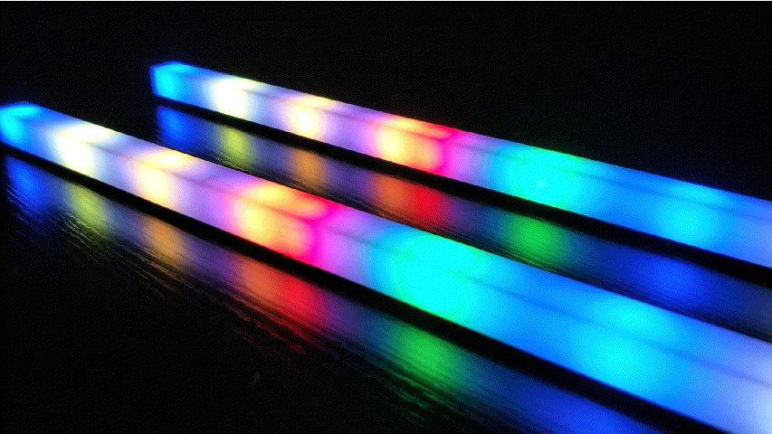 铝合金双面发光rgb灯条 30cm磁吸式幻彩变色rgb灯条电脑机箱装饰