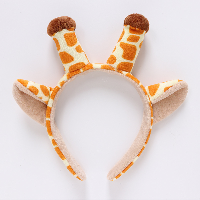 圣诞节头饰发箍麋鹿角发卡小鹿头箍圣诞节日装扮发饰公仔毛绒发箍