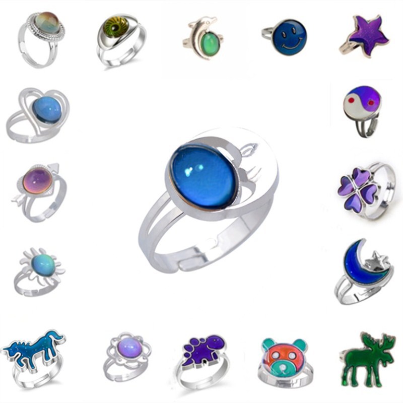 [Color Changing Ring Mixed Batch Supported] Xingyue Temperature Change Ring Student Children Gift Supply