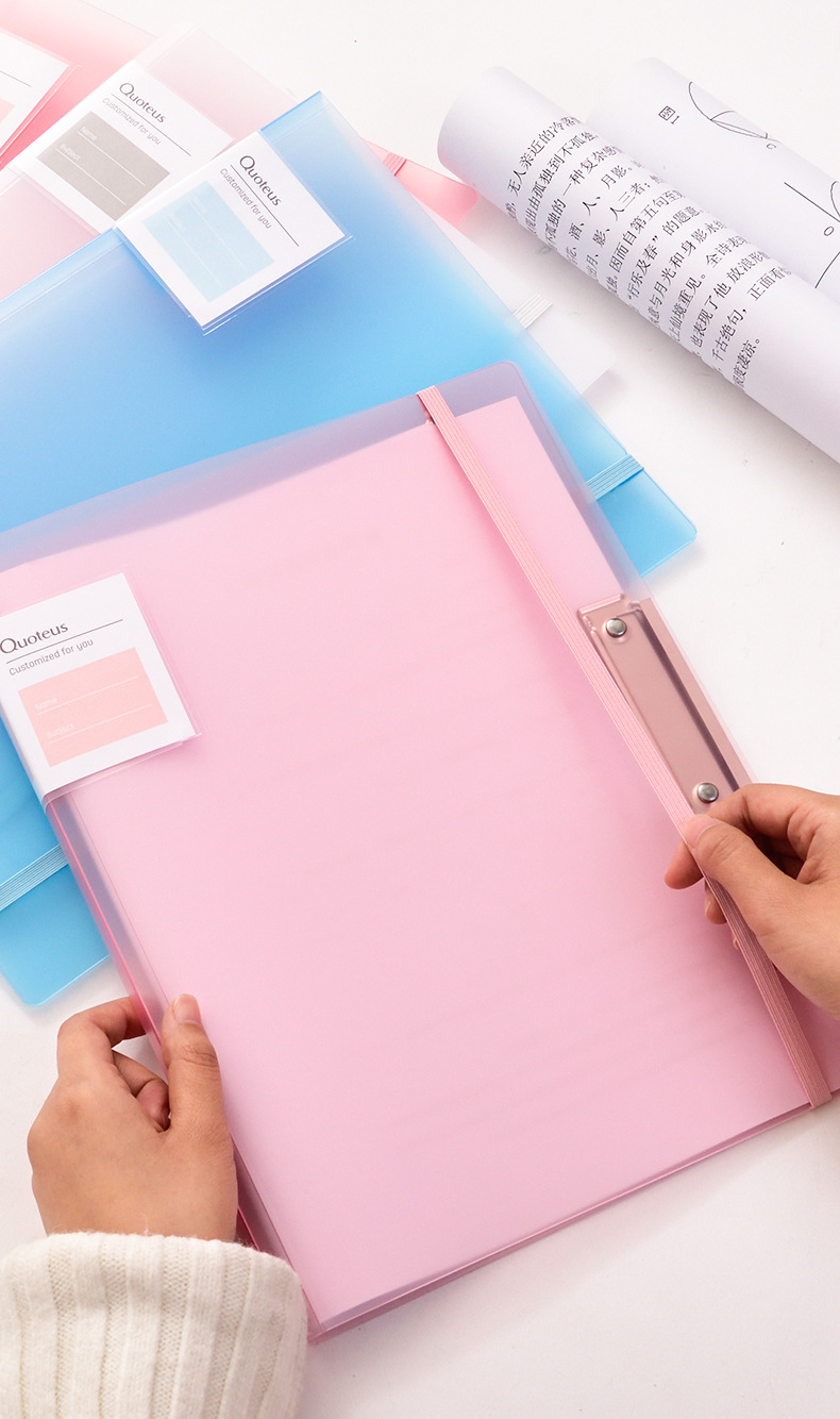 得力72551试卷夹学生科目收纳整理夹a3试卷资料册a4纸文件报告夹