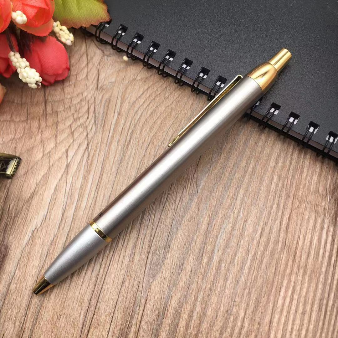 Copper Parts Retractable Ballpoint Pen Gift Pen Printing Laser Enterprise Logo Metal Ball Point Pen