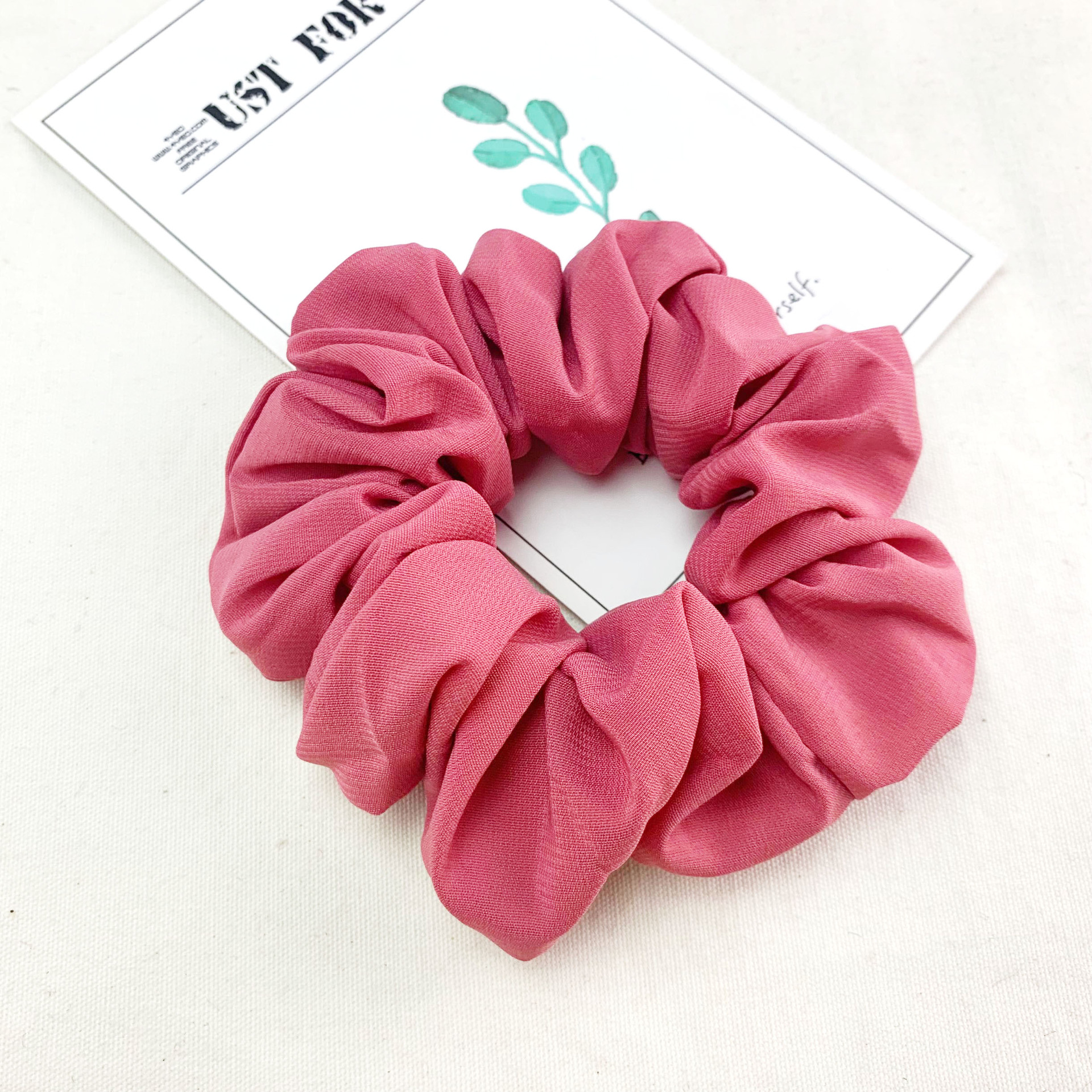 跨境韩版雪纺布艺大肠圈素色发圈饰品韩国扎头发皮筋圈厂家直销