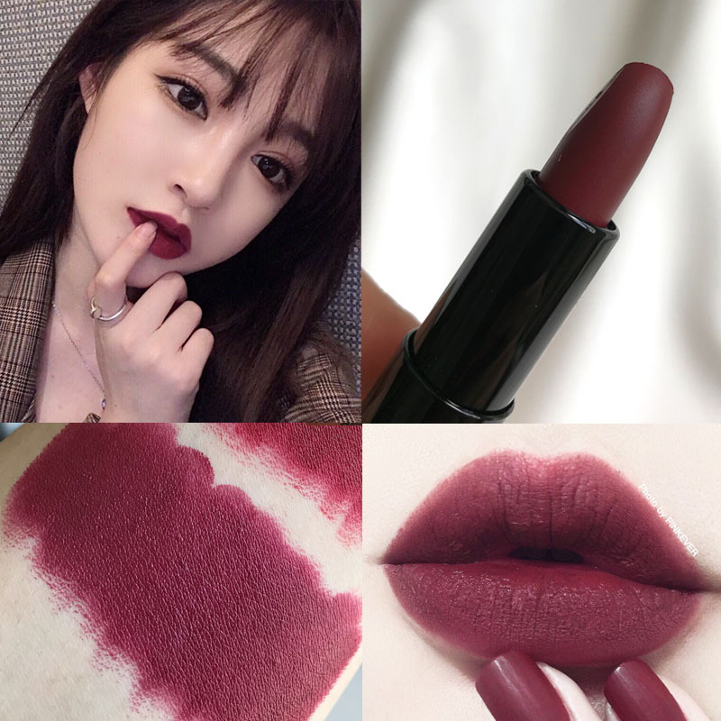姨妈色暗红口红紫红色暗深黑色系紫罗兰吸血鬼暗红色复古红玫紫色