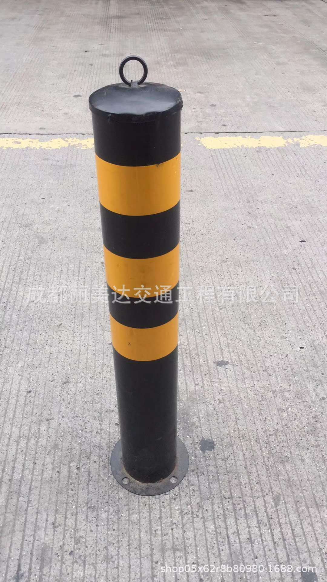 黄黑铁警示柱固定路桩防撞柱隔离护栏警示桩活动路桩分道柱