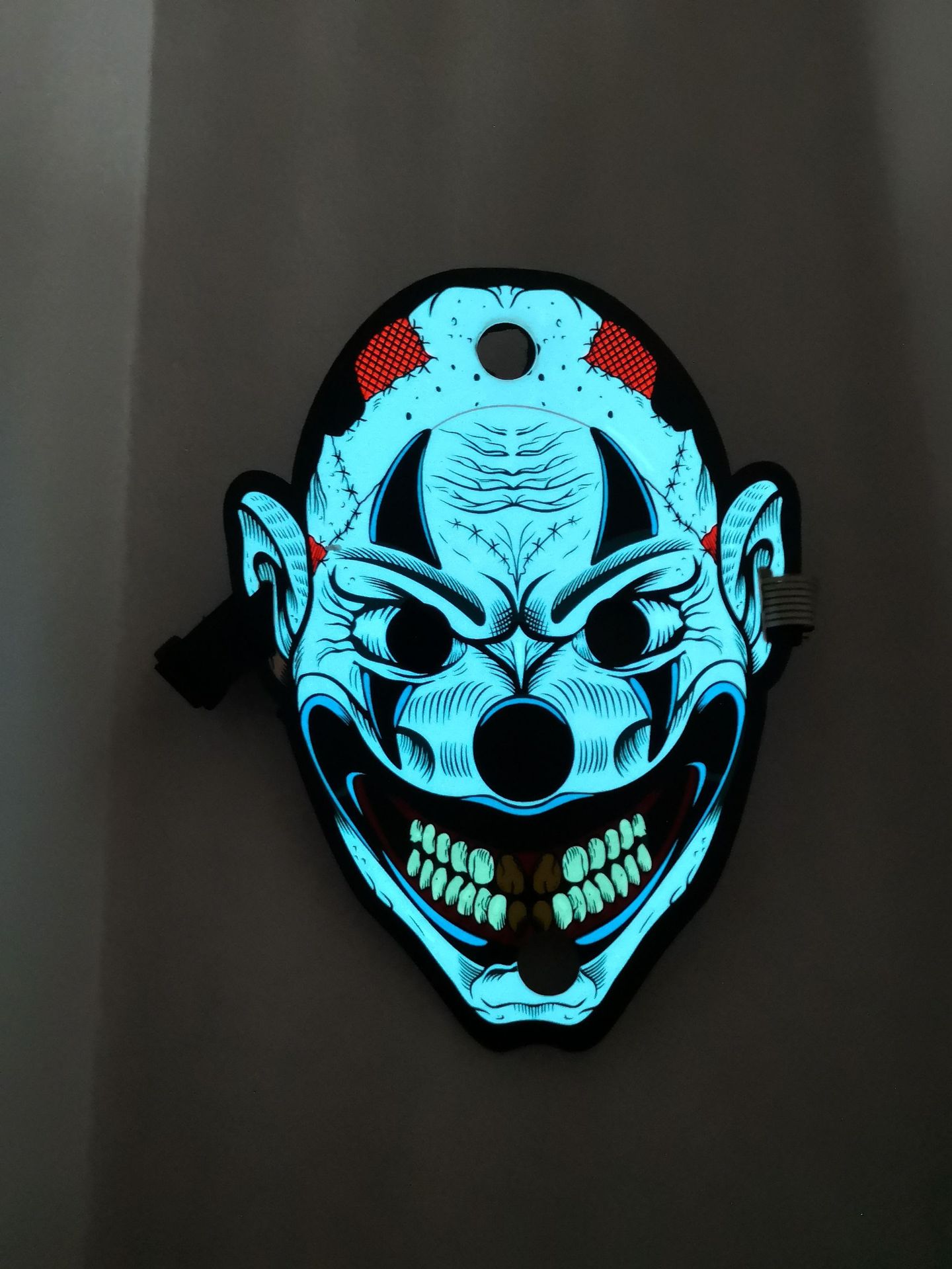 万圣节声控el冷光片发光线面具 led发光面罩聚会表演道具节日礼物