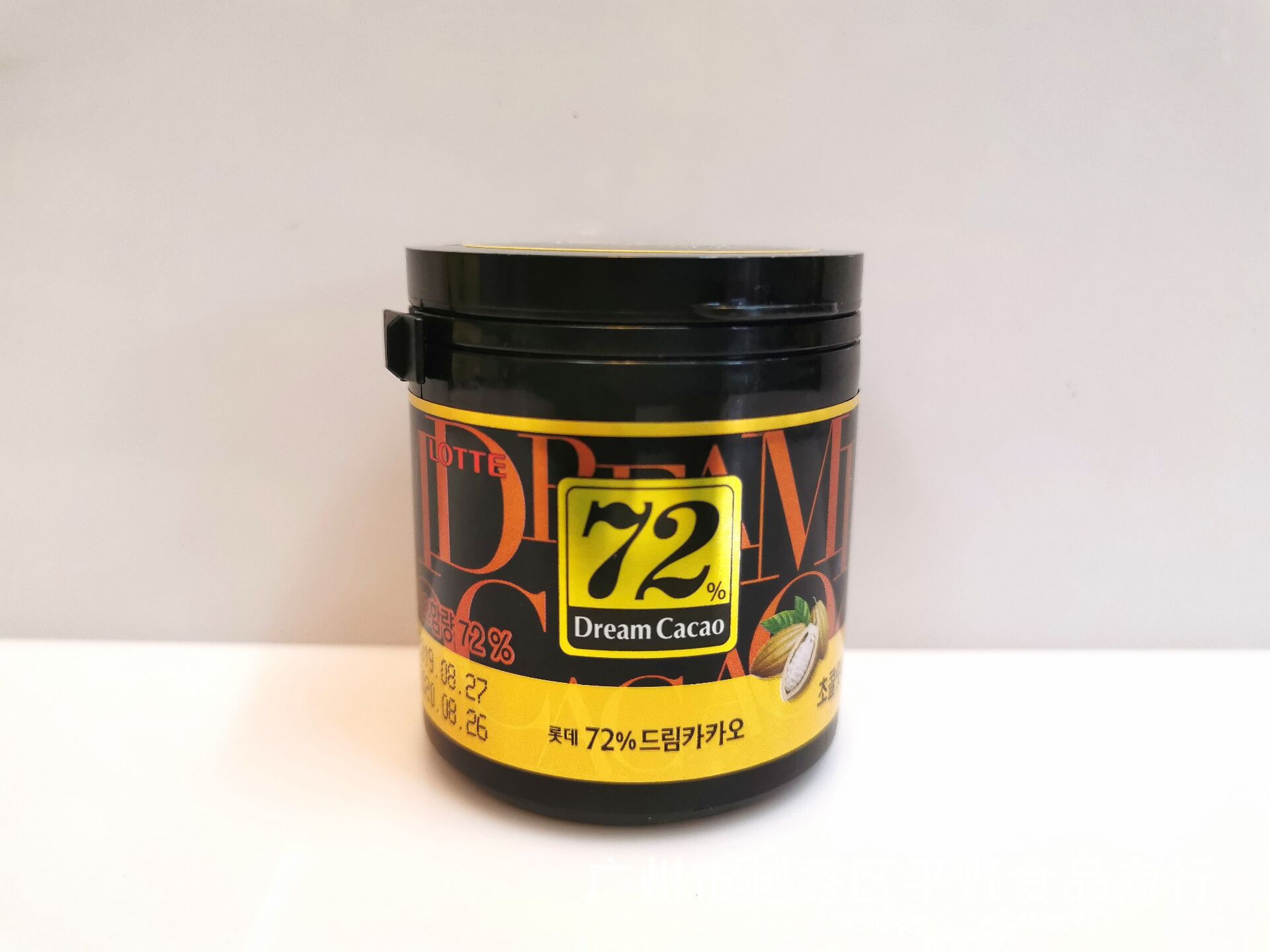 批发 韩国进口lotte乐天梦巧克力72%休闲零食香浓纯黑巧克力豆86g