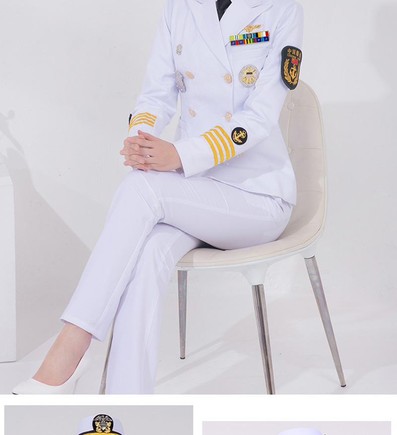海员制服套装女水手服海员白制服仪仗队海员服婚纱礼服加工定制