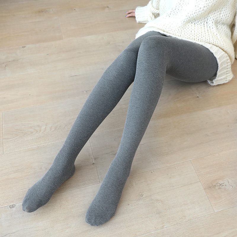 [slimming leggings] autumn and winter women‘s threaded cotton velvet padded leggings outer wear warm and slimming one-piece pantyhose