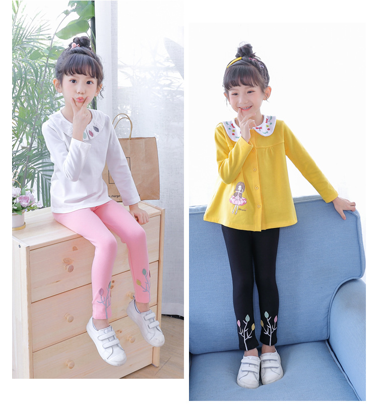 女童裤子2020新款秋装儿童纯棉长裤小女孩洋气童装外穿春秋打底裤