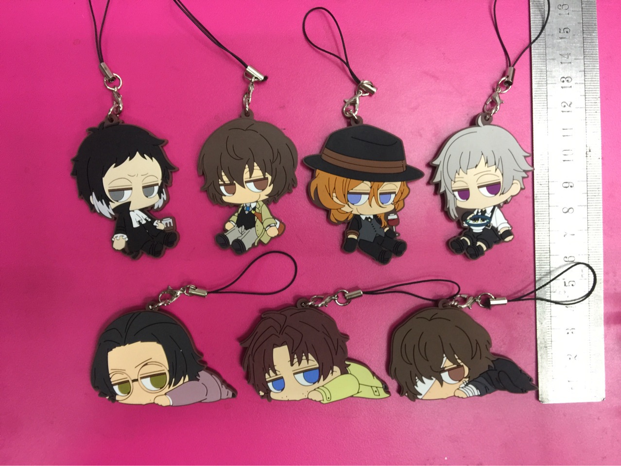 日单正版散货文豪野犬橡胶挂件