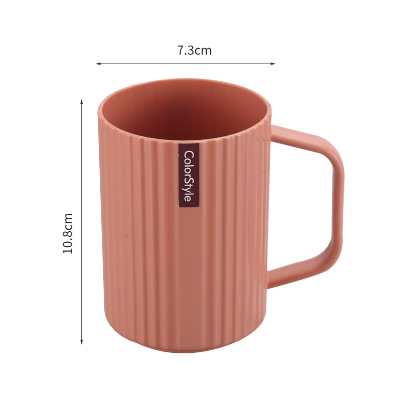 Creative Household Minimalist Gargle Cup Tooth Cup Couple Travel Plastic Cup Strip Double Color Washing Cup 0415