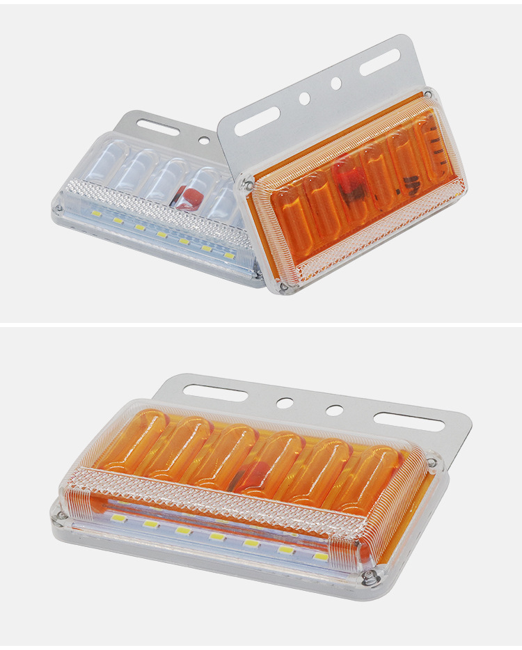 6d爆款24v货车卡车边灯超亮照地防水挂车侧灯cob转向示宽挂车腰灯
