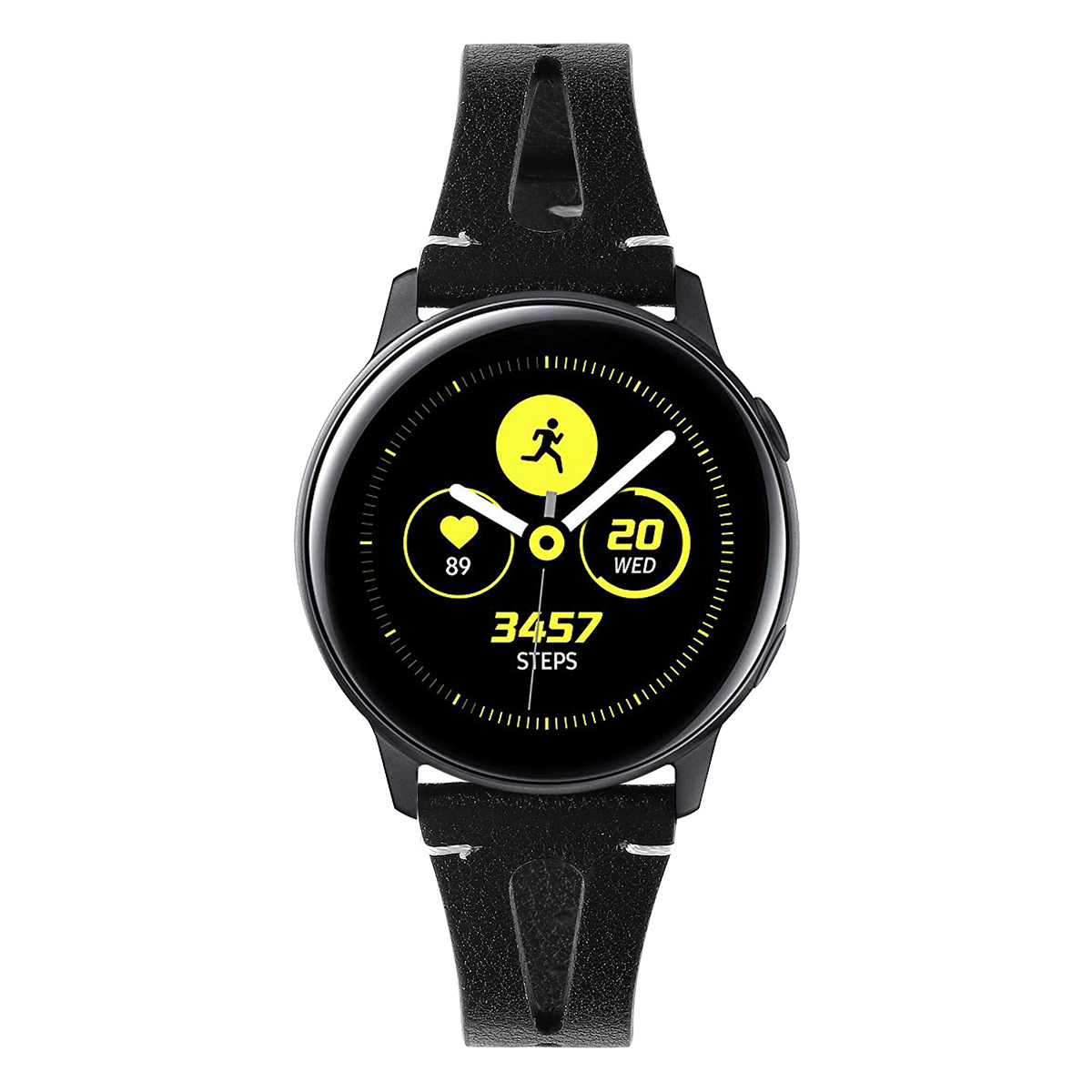 适用三星 galaxy watch active 2 手表 头层牛皮开口真皮表带