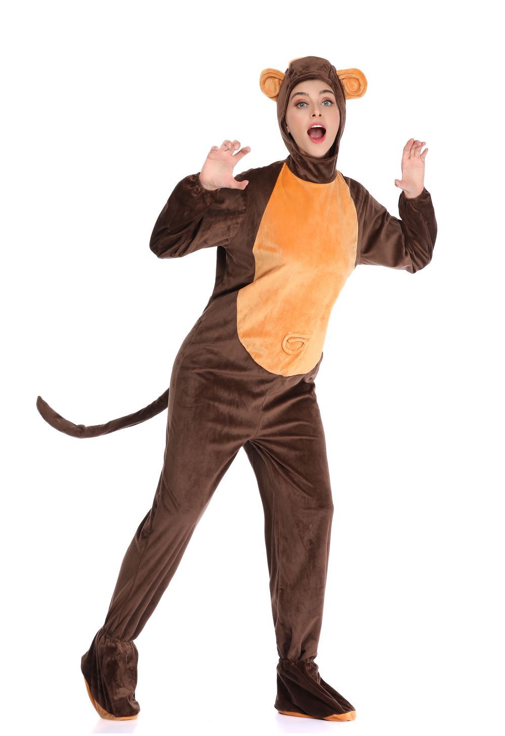 万圣节服饰 动物服装 十二生肖儿童成人猴子服装 表演出服cosplay