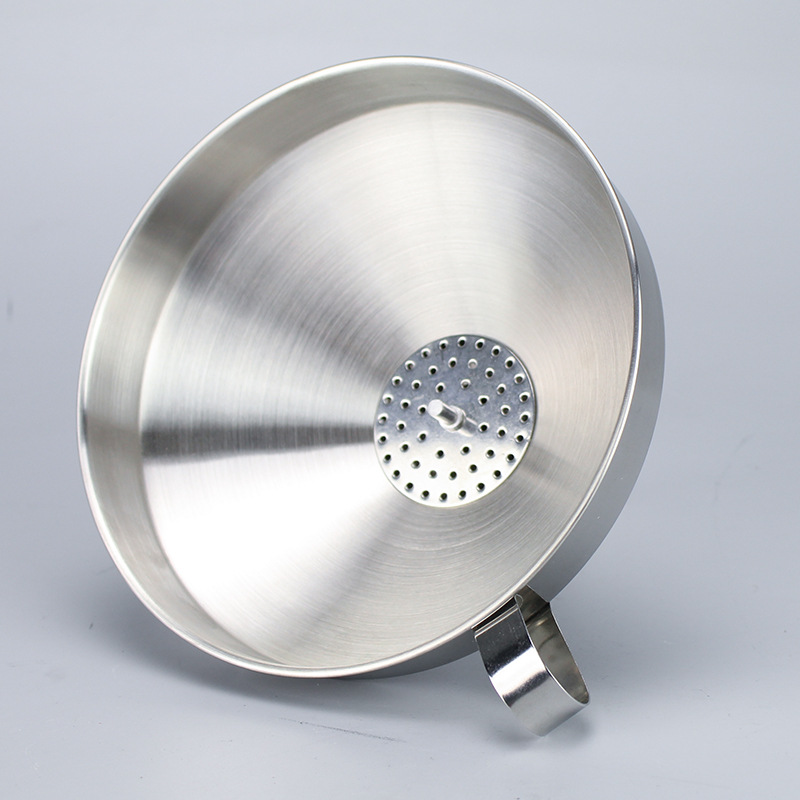 10cm Stainless Steel Funnel Large Cone with Removable Filter Small Mini 24cm Kitchen Tools Wholesale Rongfeng