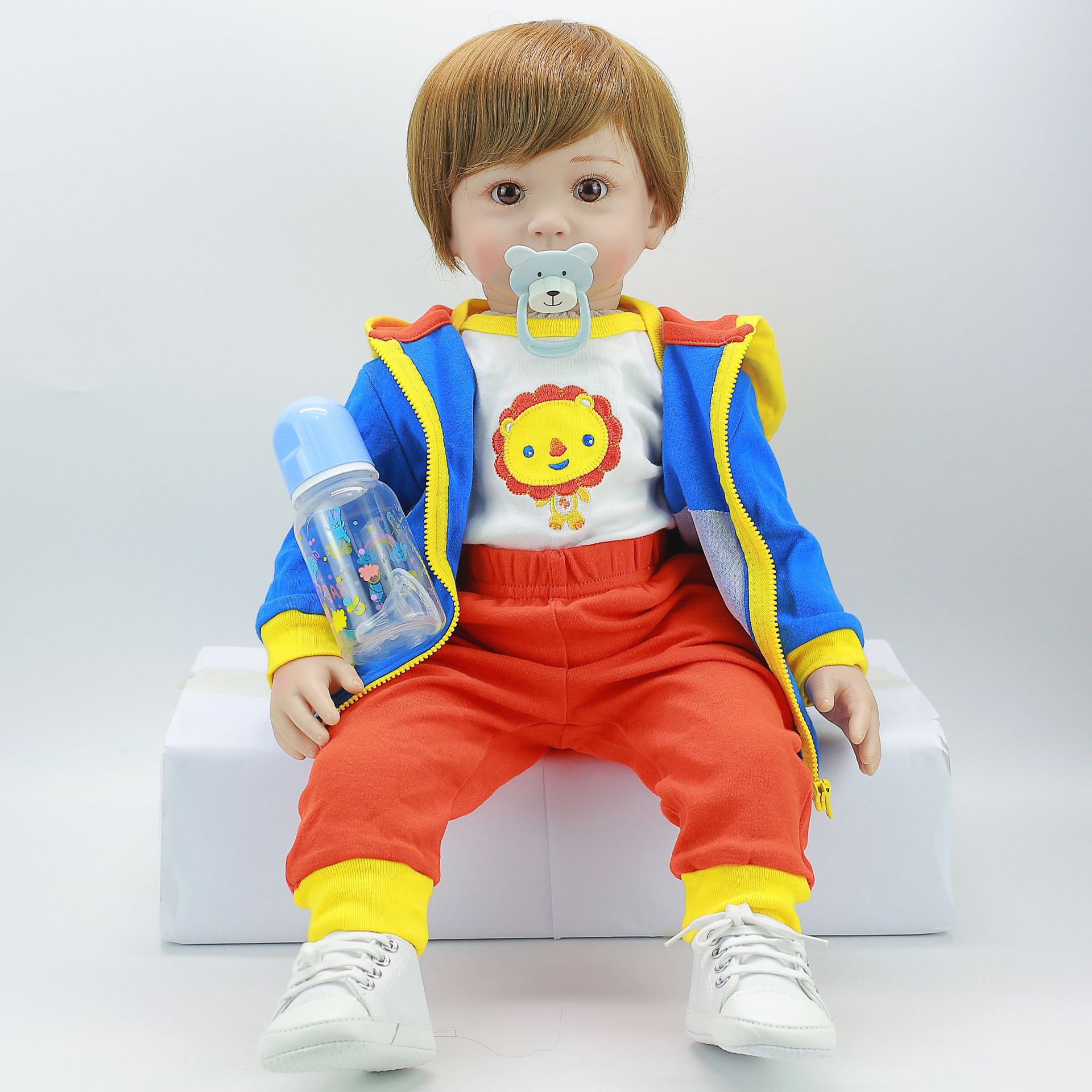 60cm布身款重生娃娃短发男孩rebornbabydoll仿真娃娃