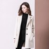 Woolen coat female 2019 Two-sided Cashmere coat new pattern High-end Mid length version temperament Show thin Versatile Woollen cloth Woolen coat female 2019 Two-sided Cashmere coat new pattern High-end Mid length version temperament Show thin Versatile Woollen cloth