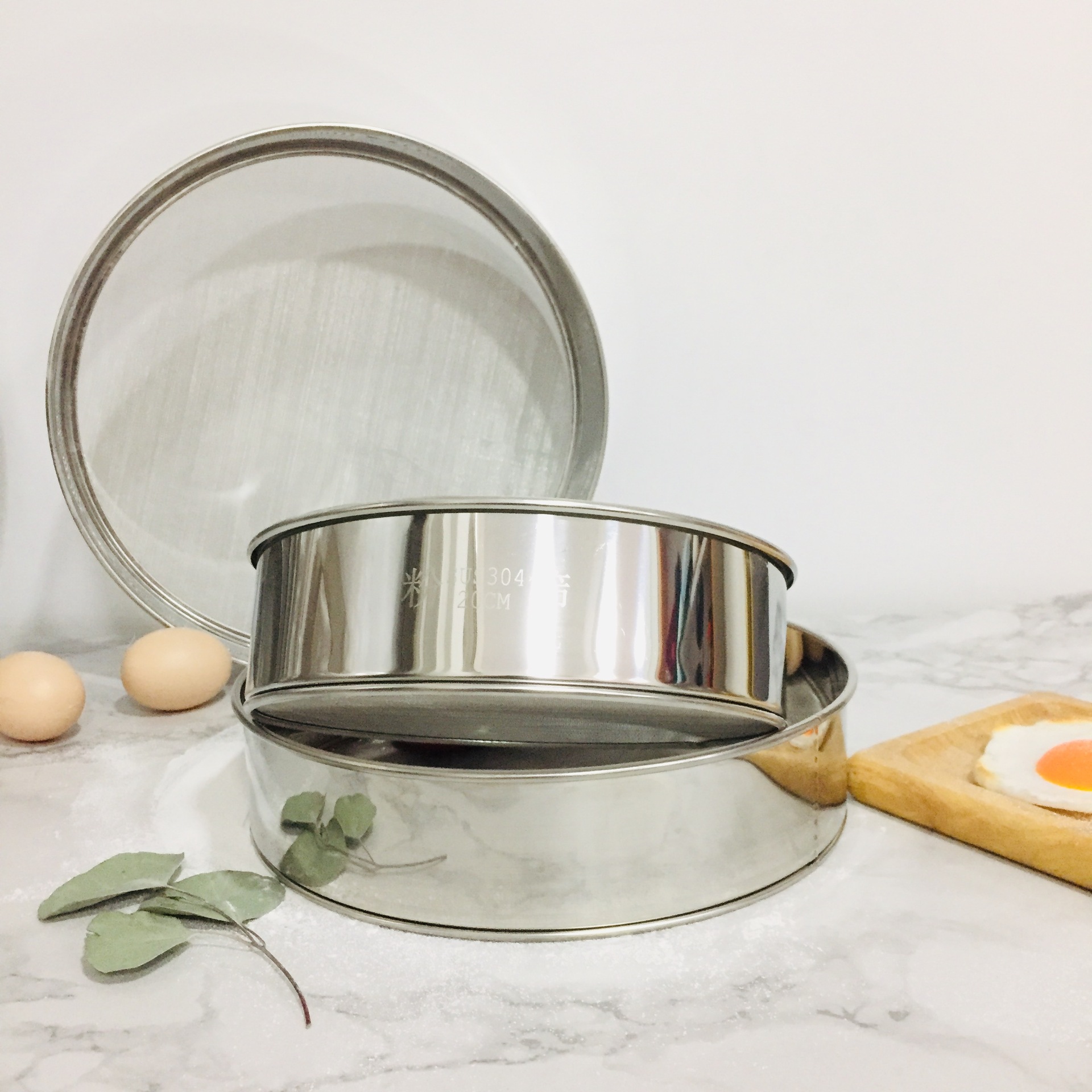 304不锈钢粉筛 面粉筛吊环粉筛 糖粉筛滤网漏萝筛 礼品