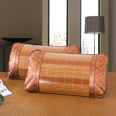 枕套夏季凉爽 竹丝加大夏凉枕套冰丝枕套凉席枕头套木纹竹丝枕套