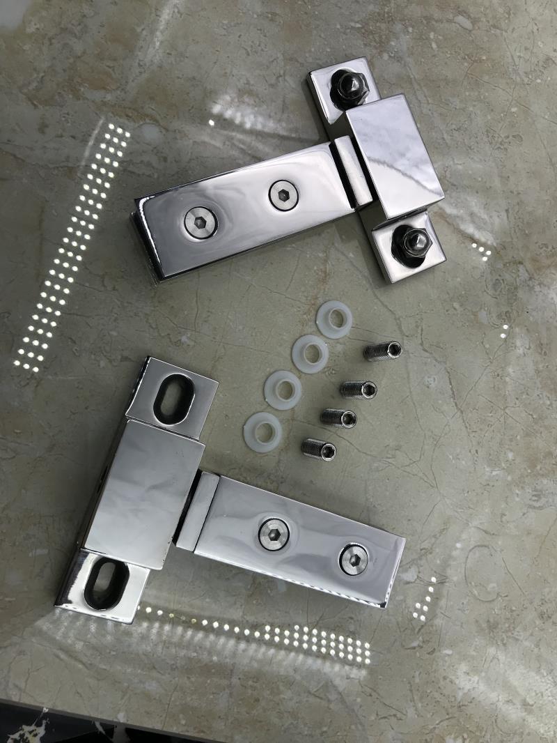 304淋浴房五金配件不锈钢玻璃门转轴飞机夹浴室门360度门轴天地夹