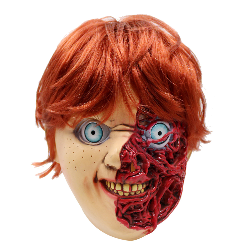 万圣节恐怖新品鬼娃回魂电影恰吉娃娃乳胶面具酒吧舞会party面具