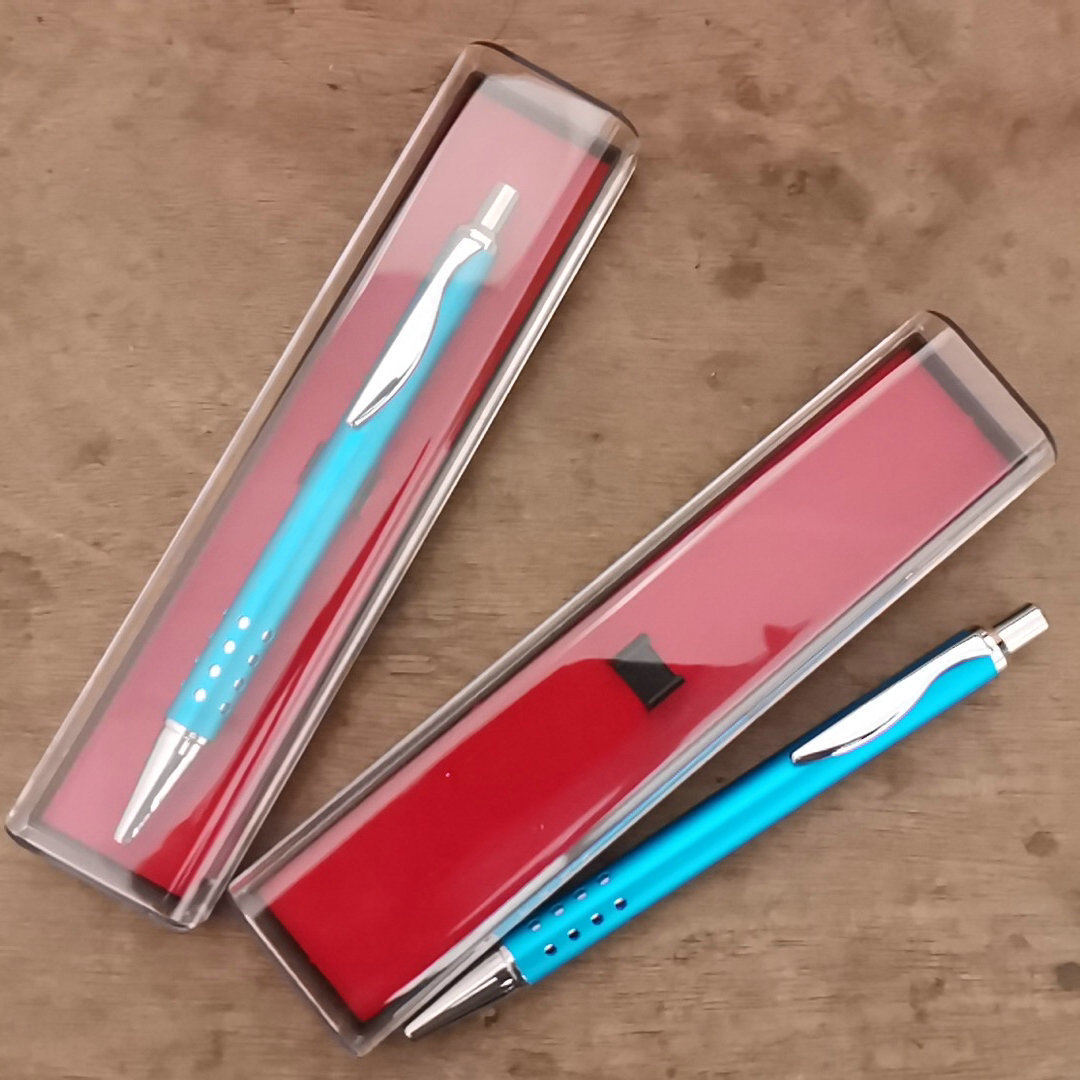 tt铝杆笔套装会议办公室商务老师设计浙江礼品透明礼盒子金属笔