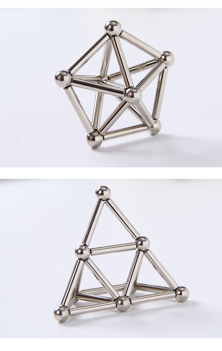 跨境爆款随意多变巴克球磁力棒组合套装铁磁棒玩具磁性减压磁铁球