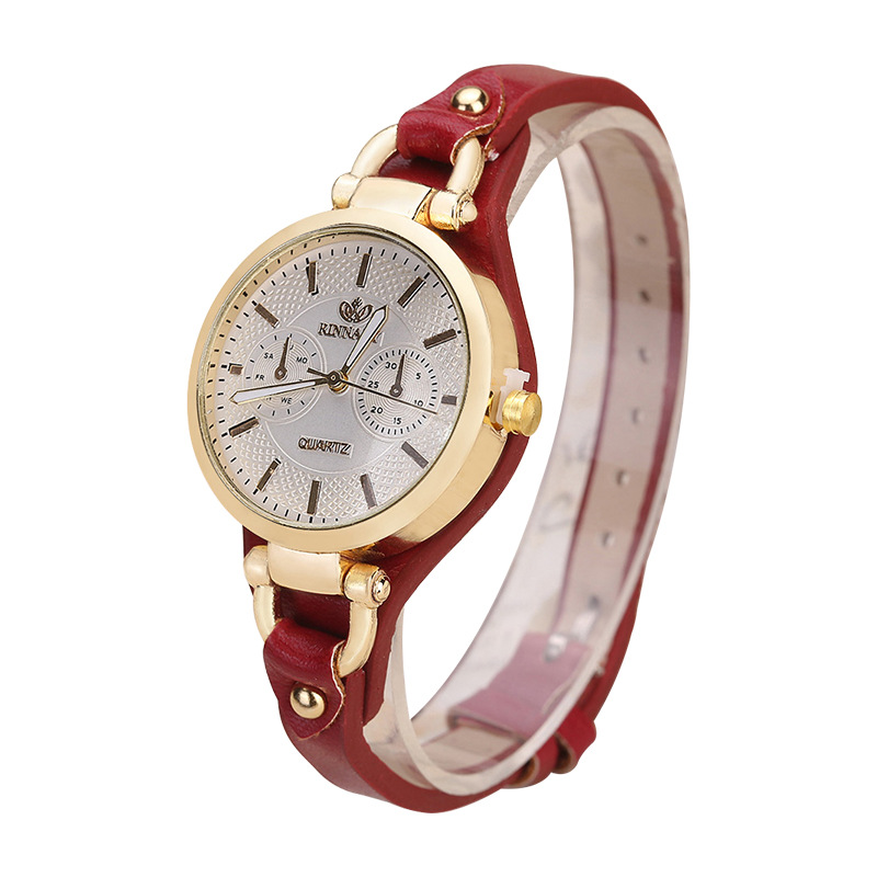 wish大卖微商货源学生表铆钉细表带个性女士时尚quartz手表女款