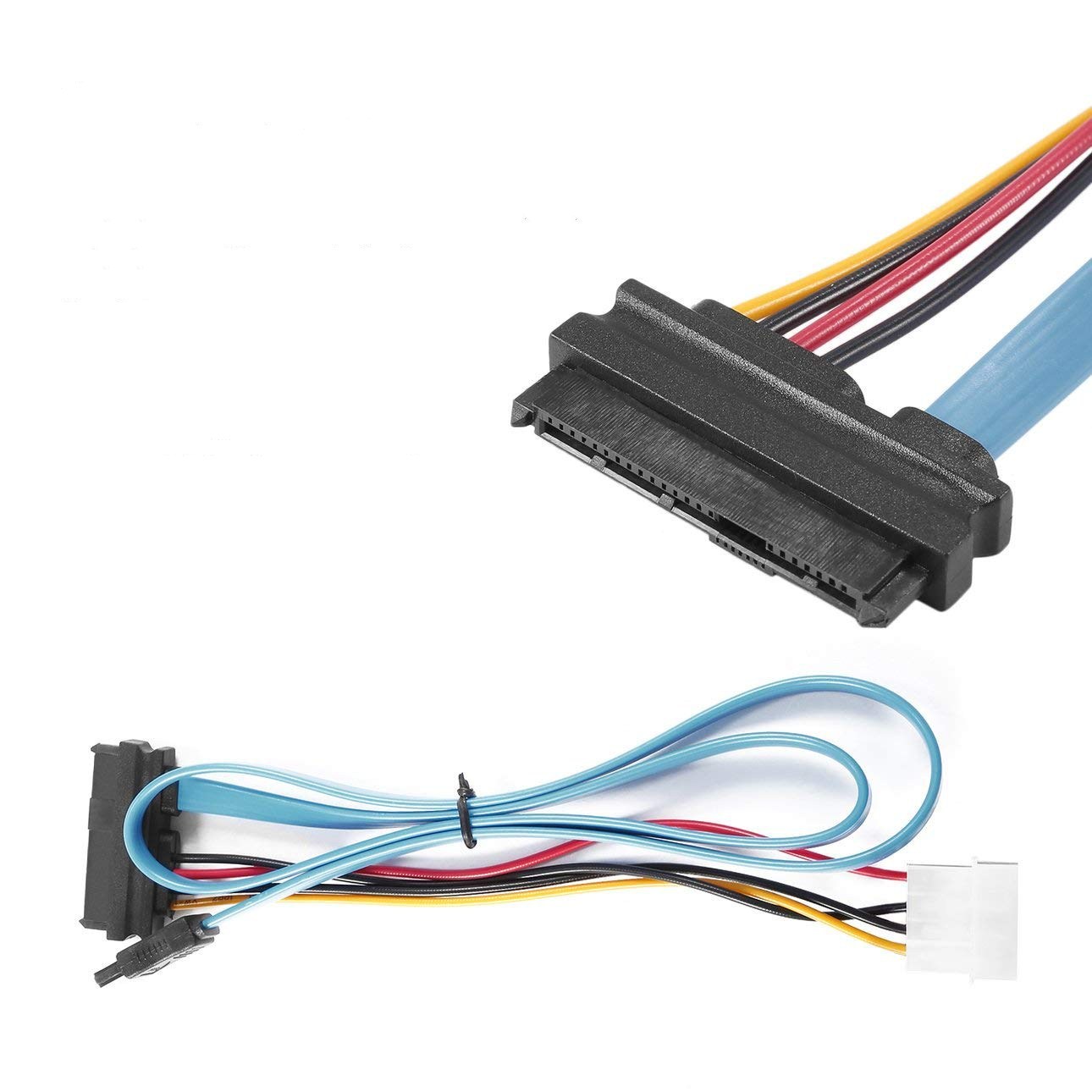 sas29pin硬盘连接线 sas29pin转大4pin移动光驱线 数据电源连接线