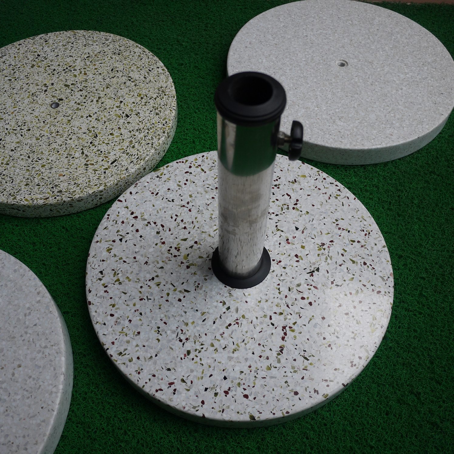 水泥太阳伞底座 水磨石伞座 户外伞沙滩伞混疑土树脂伞座