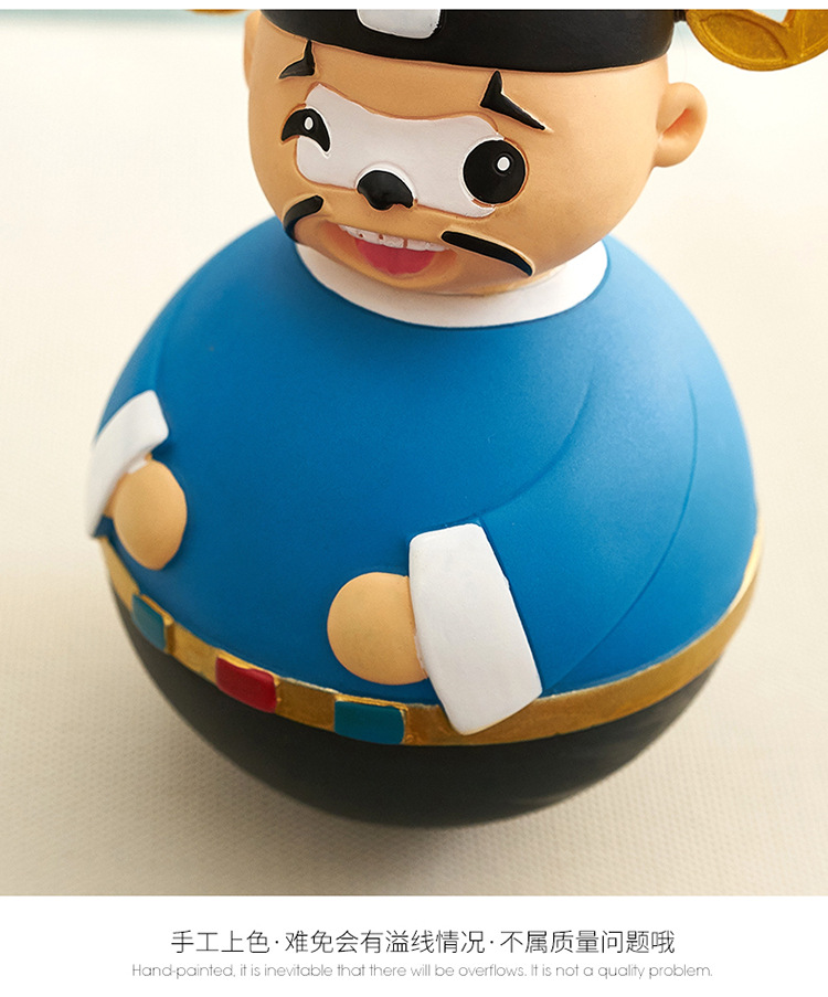 创意财神爷不倒翁工艺品摆件家居装饰品办公室桌面中式布置小摆设