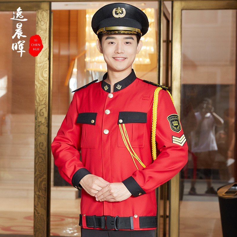 酒店门童工作服商场礼仪迎宾服套装男酒店前台接待行李乐队演出服