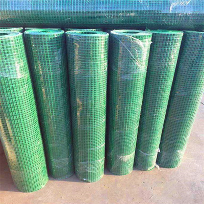 河北三银供应浸塑电焊网 pvc电焊网 包塑焊接网 绿色铁丝网