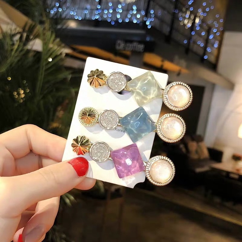 日系小清新少女ins糖果色发夹时尚网红简约夹子头饰发卡边夹