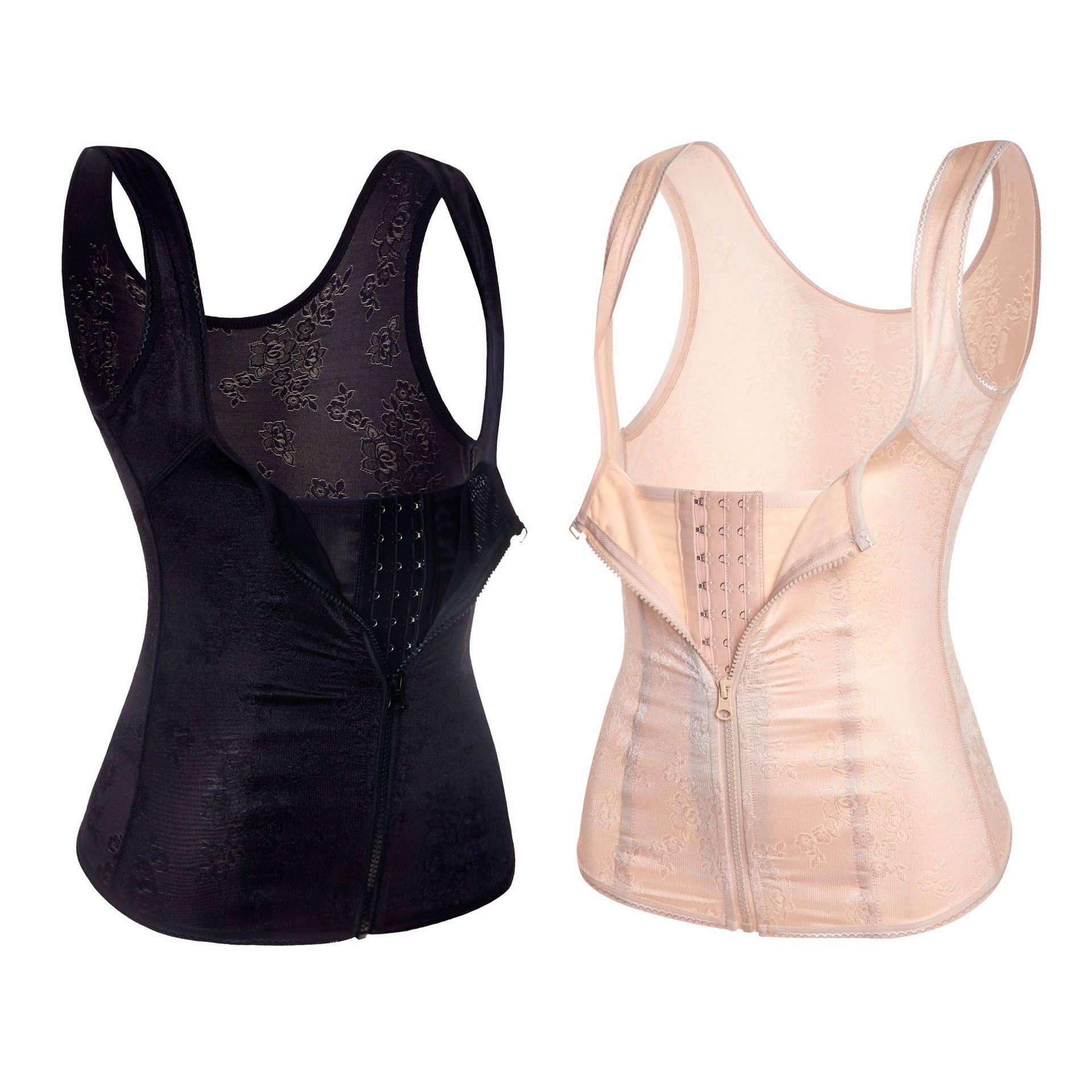 塑身衣收腹背心束腰塑形上衣束身束腰带美体内衣薄款拉链瘦身衣夏