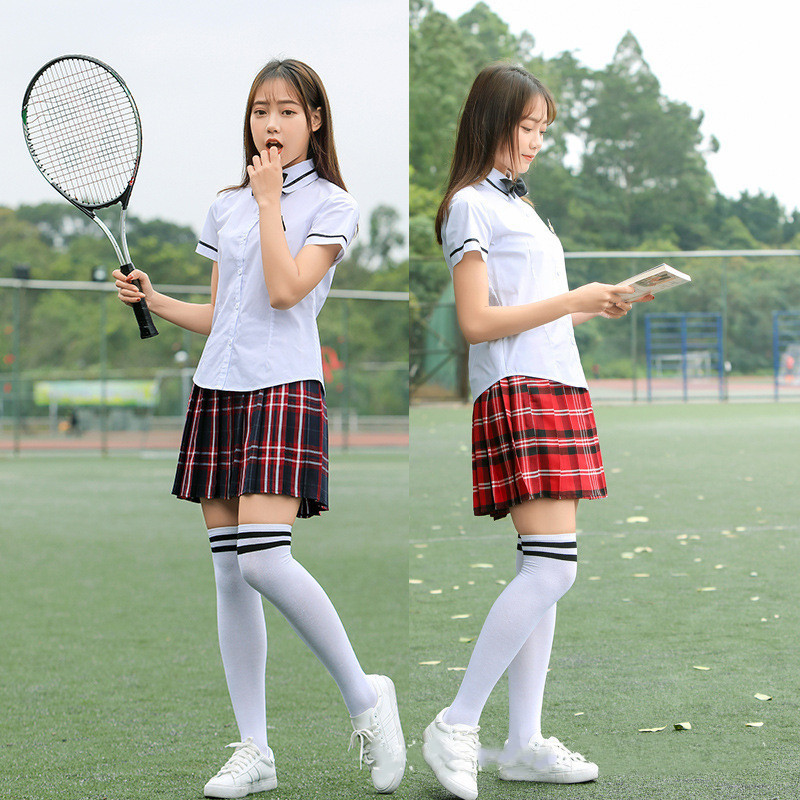 p705 白色长袜 校服用配饰女生运动袜jk制服校服套装中学生批发