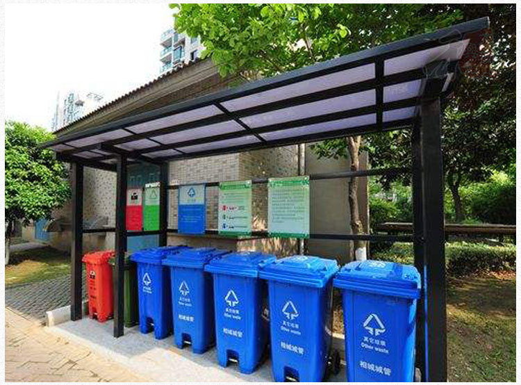 不锈钢垃圾棚定制 社区垃圾分类亭 垃圾分类回收站 垃圾分类雨棚