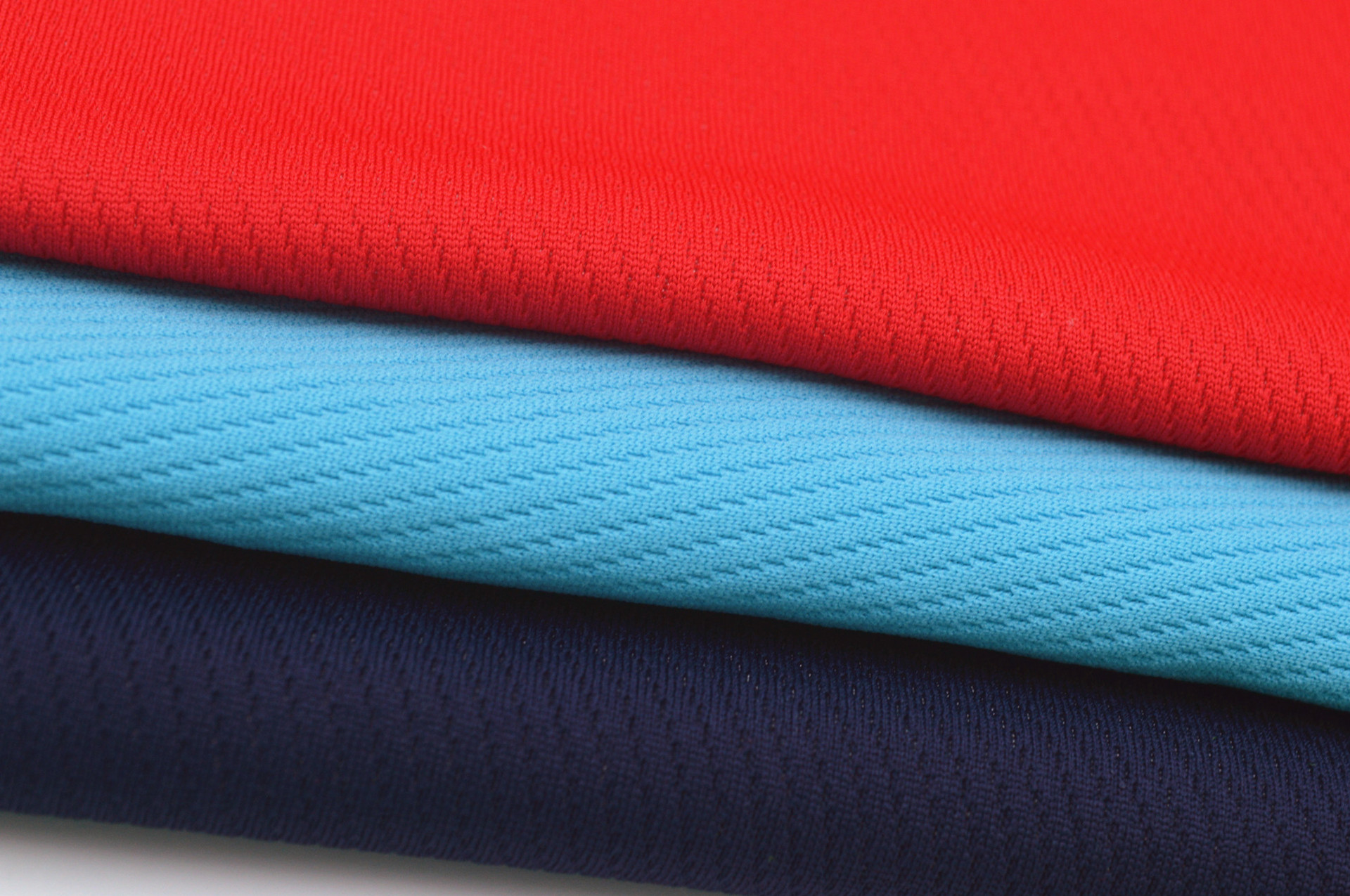 原纱单向导湿布 丙纶斜纹网眼面料 创新环保功能性出口户外t恤布