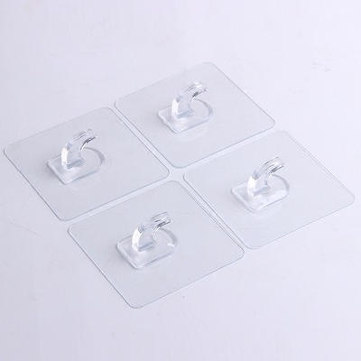 透明粘贴挂钩无痕门后粘胶挂勾厨房墙壁强力免钉魔力贴粘钩