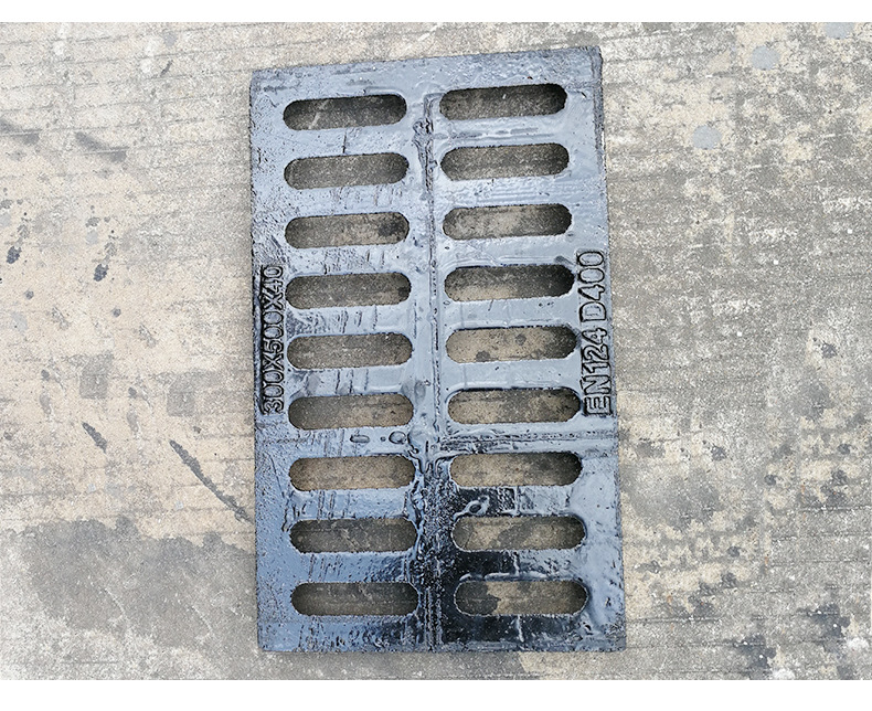 现货供应球墨铸铁井盖300*500雨水套箅子井盖雨水排水沟盖窨井盖